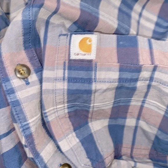 Carhartt plaid button down shirt size 2XL relaxed fit - Picture 7 of 9